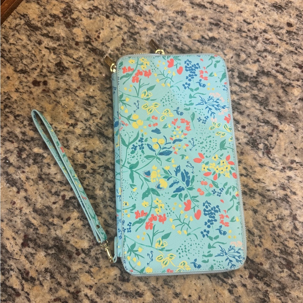 Pencil Paper Co x Neely & Chloe Floral Travel Wristlet Wallet (NWOT)